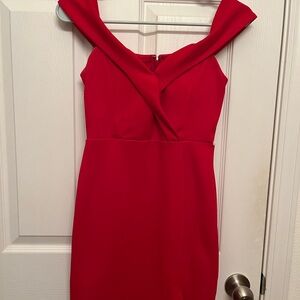 Blashe Fitted Strapless Red Dress | Women’s Size S